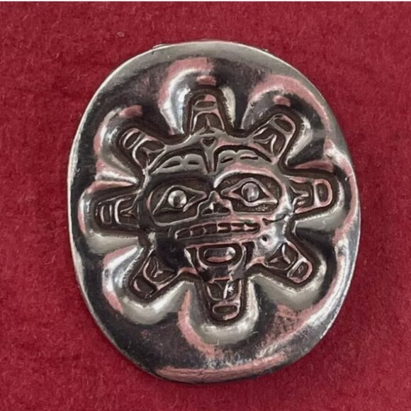 Pocket Spirit Coin Token Energy Sun by Corey Bulpitt Haida Lead-free pewter - Picture 1 of 2